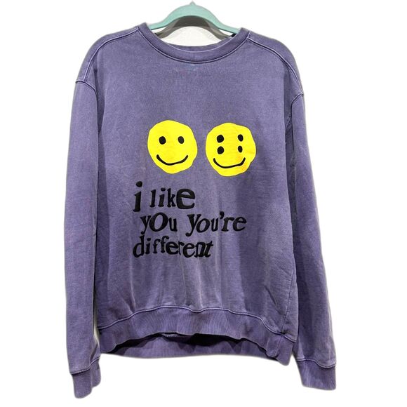 Cactus Cpfm.xyz I Like You You're Different Sweatshirt Long Sleeve Purple sz XL - Picture 1 of 7